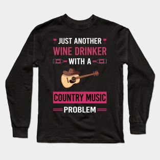 Wine Drinker Country Music Long Sleeve T-Shirt